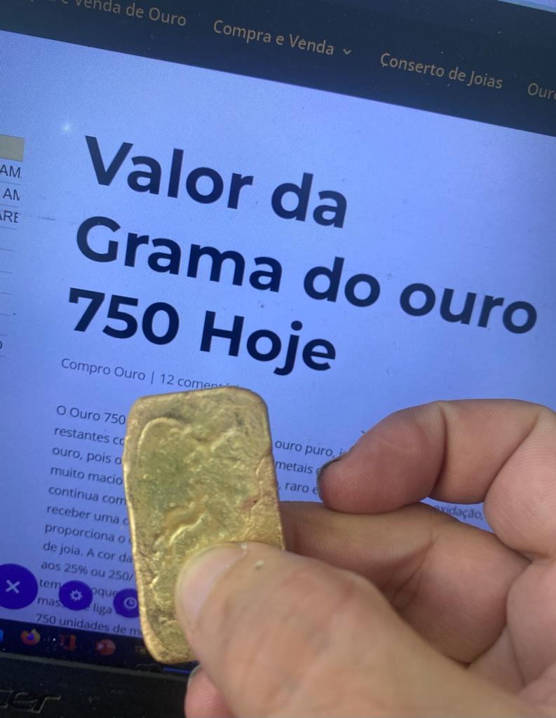 Valor da Grama do Ouro 750 Hoje R Galdi Joias